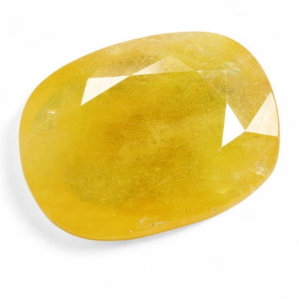28.09 Carats Earthy Golden Yellow Sapphire - Natural African Stone